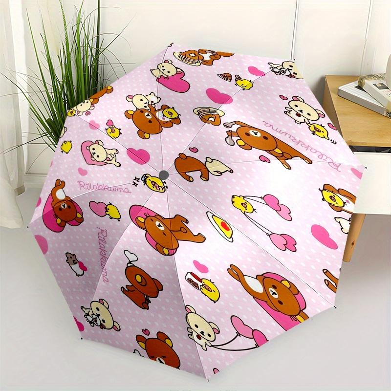 Rilakkuma,Cute Automatic Folding Umbrella Simple 8 Rib Design, Bright Cartoon Pattern, Durable Iron Frame, Suitable For Travel, Outdoor, Bea
Rilakkuma,Cute Automatic Folding Umbrella Simple 8 Rib Design, Bright Cartoon Pattern, Durable Iron Frame, Suitable For Travel, Outdoor, Bea