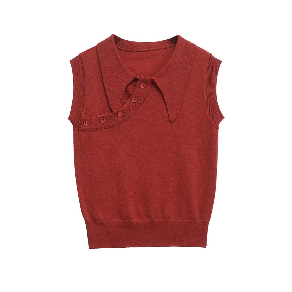 Spring 2025 Women s Sleeveless Knitwear: Elegant Slim Fit with Versatile Turn-Down Collar. M
Spring 2025 Women s Sleeveless Knitwear: Elegant Slim Fit with Versatile Turn-Down Collar. M