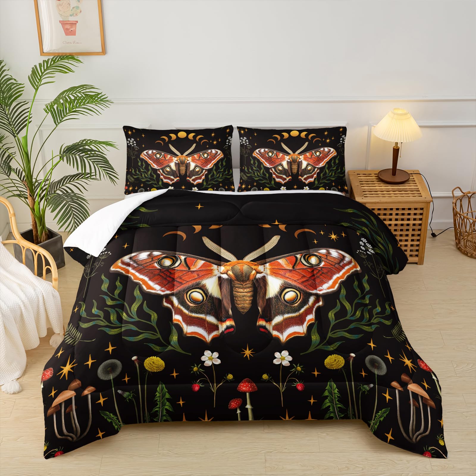 Death Moth Soft Duvet Cover Set Quen Sized Dimensions Stars plus Mon Phase Space Warm Comforter Cover for Young Boys Abstract Exotic Aesthetic Beding 100*200cm Single
Death Moth Soft Duvet Cover Set Quen Sized Dimensions Stars plus Mon Phase Space Warm Comforter Cover for Young Boys Abstract Exotic Aesthetic Beding 100*200cm Single