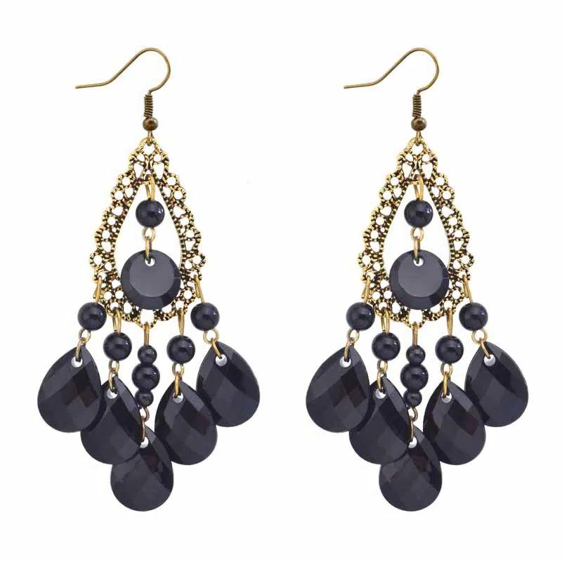 Peacock Feathers Shape Drop Earrings for Women Bohemian Trendy Black Acrylic Metal Long Tassel Dangle Earrings Retro Jewelry
Peacock Feathers Shape Drop Earrings for Women Bohemian Trendy Black Acrylic Metal Long Tassel Dangle Earrings Retro Jewelry