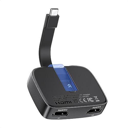 Cable Matters Portable 8K/Dual 4K@60Hz USB C to HDMI Adapter, Foldable Thunderbolt to Dual HDMI Adapter, Thunderbolt 4 Compatible with Dell XPS, Surfa
Cable Matters Portable 8K/Dual 4K@60Hz USB C to HDMI Adapter, Foldable Thunderbolt to Dual HDMI Adapter, Thunderbolt 4 Compatible with Dell XPS, Surfa
