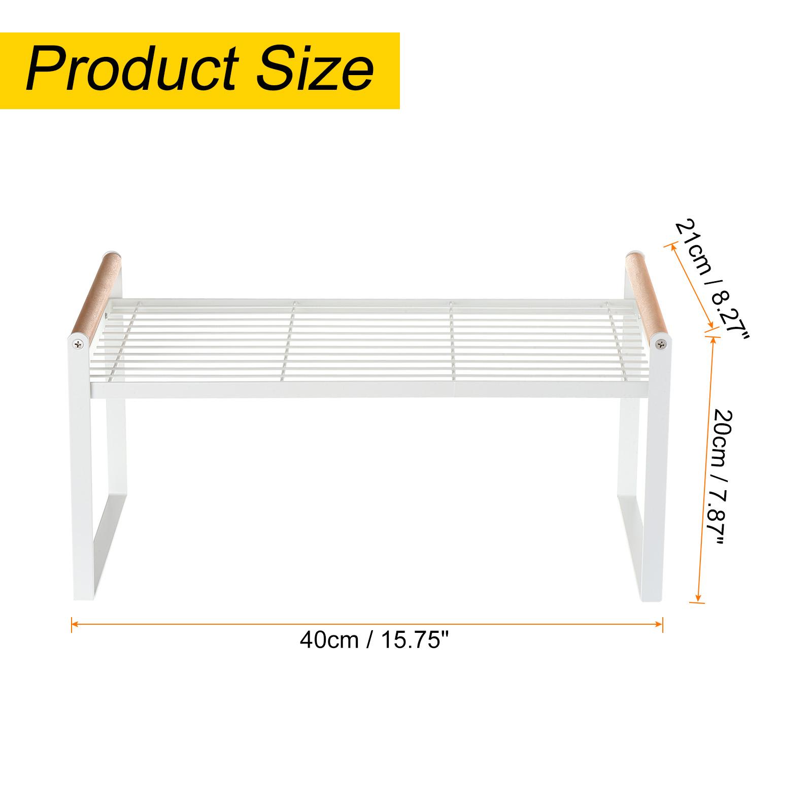 Square Saving Counter Shelf Spices Rack Counter Shelf Cabinet Stackable Wide Countertop Organizer for Kitchen Cabinet White 1-tier
Square Saving Counter Shelf Spices Rack Counter Shelf Cabinet Stackable Wide Countertop Organizer for Kitchen Cabinet White 1-tier