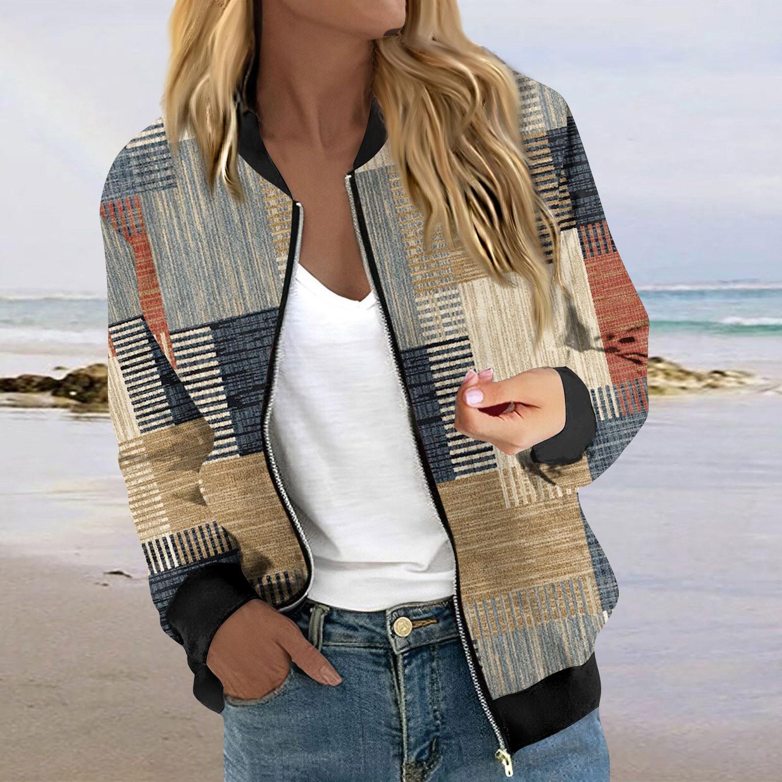 Жіночі куртки з довгими рукавами, легкі, укорочені модні верхній одяг із принтом, повсякденні стьобані куртки з кишенями XL жовтий
Жіночі куртки з довгими рукавами, легкі, укорочені модні верхній одяг із принтом, повсякденні стьобані куртки з кишенями XL жовтий