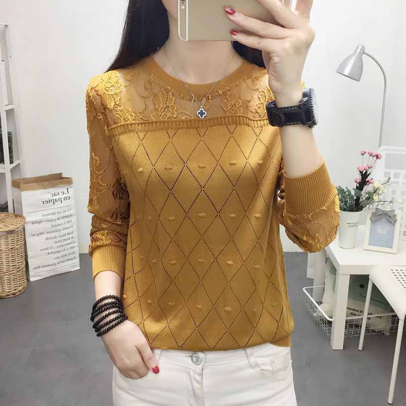 Женская футболка с круглым вырезом и кружевным подшерстком из ледяного шелка с длинными рукавами, свободная универсальная тонкая вязаная рубашка, топ XXL жёлтый
Женская футболка с круглым вырезом и кружевным подшерстком из ледяного шелка с длинными рукавами, свободная универсальная тонкая вязаная рубашка, топ XXL жёлтый