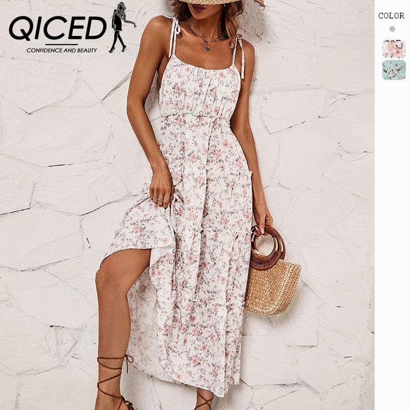 QICED женская мода лето весна цветочный принт без рукавов U-образным вырезом с высокой талией повседневные платья
QICED женская мода лето весна цветочный принт без рукавов U-образным вырезом с высокой талией повседневные платья