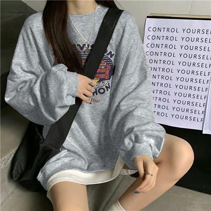 American vintage print crew neck sweatshirt women s autumn outfit student base shirt regular casual loose thin trend XXL світло-сірий колір
American vintage print crew neck sweatshirt women s autumn outfit student base shirt regular casual loose thin trend XXL світло-сірий колір