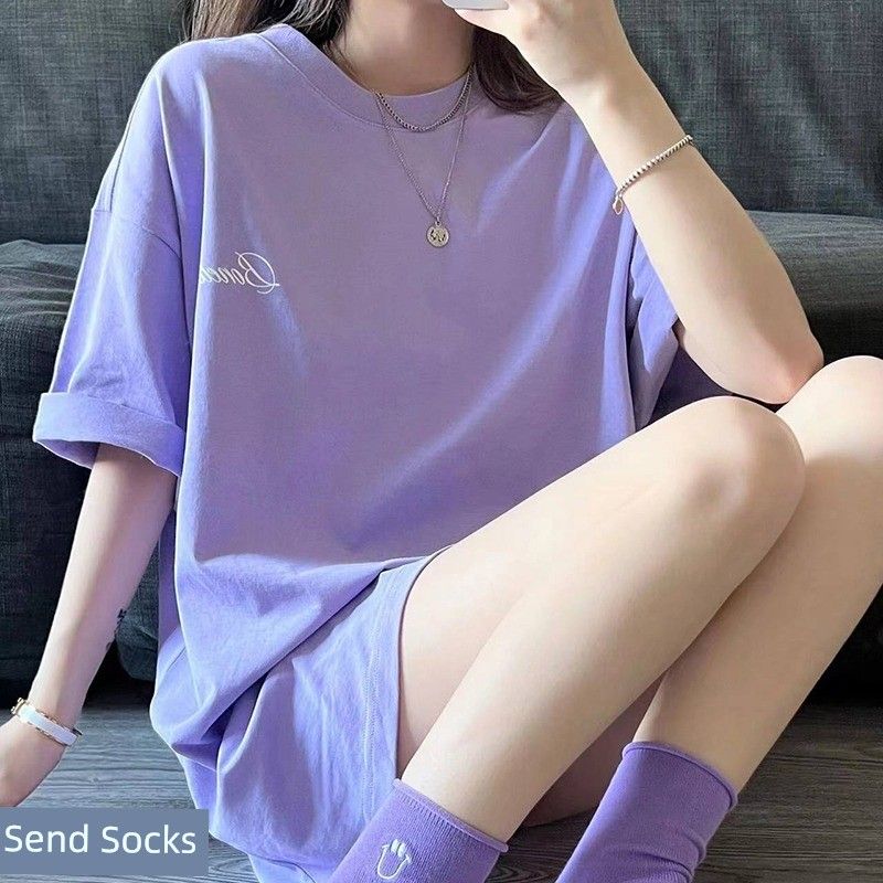 Молодежная летняя свободная футболка с коротким рукавом для нижней части тела Purple L
Молодежная летняя свободная футболка с коротким рукавом для нижней части тела Purple L