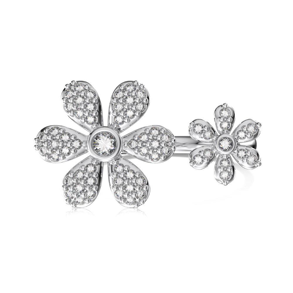 Yi Sen s925 Sterling Silver Asymmetrical Daisy Ring with Micro-paved Zircon for Women - Korean Light Luxury Floral Open Design Adjustable Open
Yi Sen s925 Sterling Silver Asymmetrical Daisy Ring with Micro-paved Zircon for Women - Korean Light Luxury Floral Open Design Adjustable Open