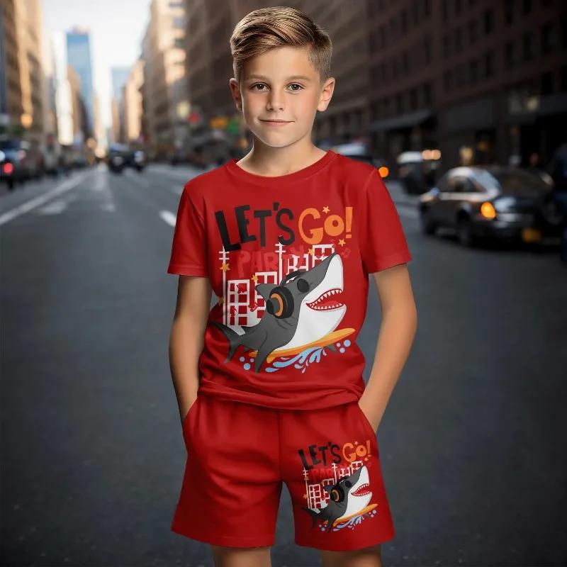 Детский летний комплект из дышащей футболки с коротким рукавом, шорты с 3D-мультяшным принтом для мальчиков и девочек, малышей, акул, малышей 120 cm
Детский летний комплект из дышащей футболки с коротким рукавом, шорты с 3D-мультяшным принтом для мальчиков и девочек, малышей, акул, малышей 120 cm