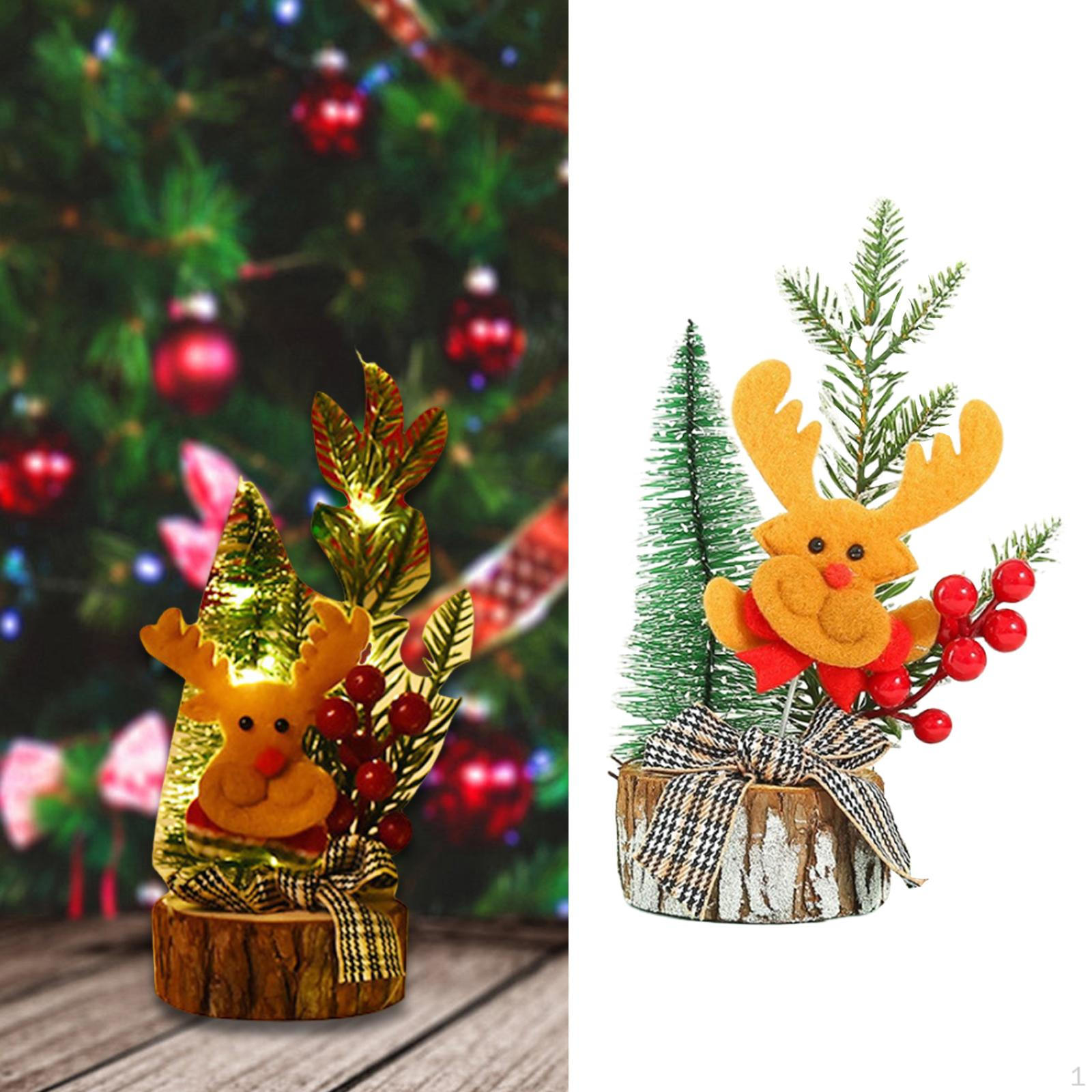 Xmas Mini Artificial Tree Miniature with Light for Craft Decoration Holiday Deer
Xmas Mini Artificial Tree Miniature with Light for Craft Decoration Holiday Deer