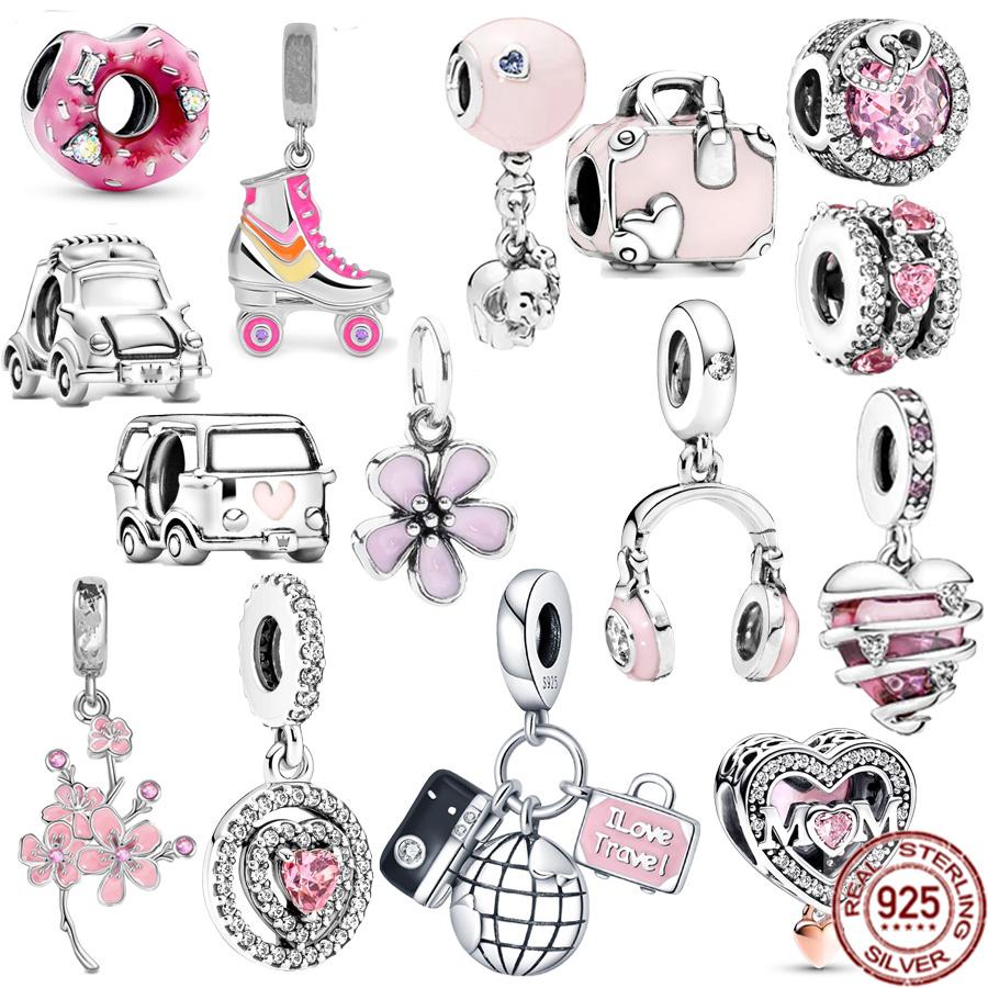 S925 Sterling Silver Pink Car Travel Bag Beads Headphones Cherry Blossoms Dangle Charm Fit Original Bracelet Jewelry Gift
S925 Sterling Silver Pink Car Travel Bag Beads Headphones Cherry Blossoms Dangle Charm Fit Original Bracelet Jewelry Gift