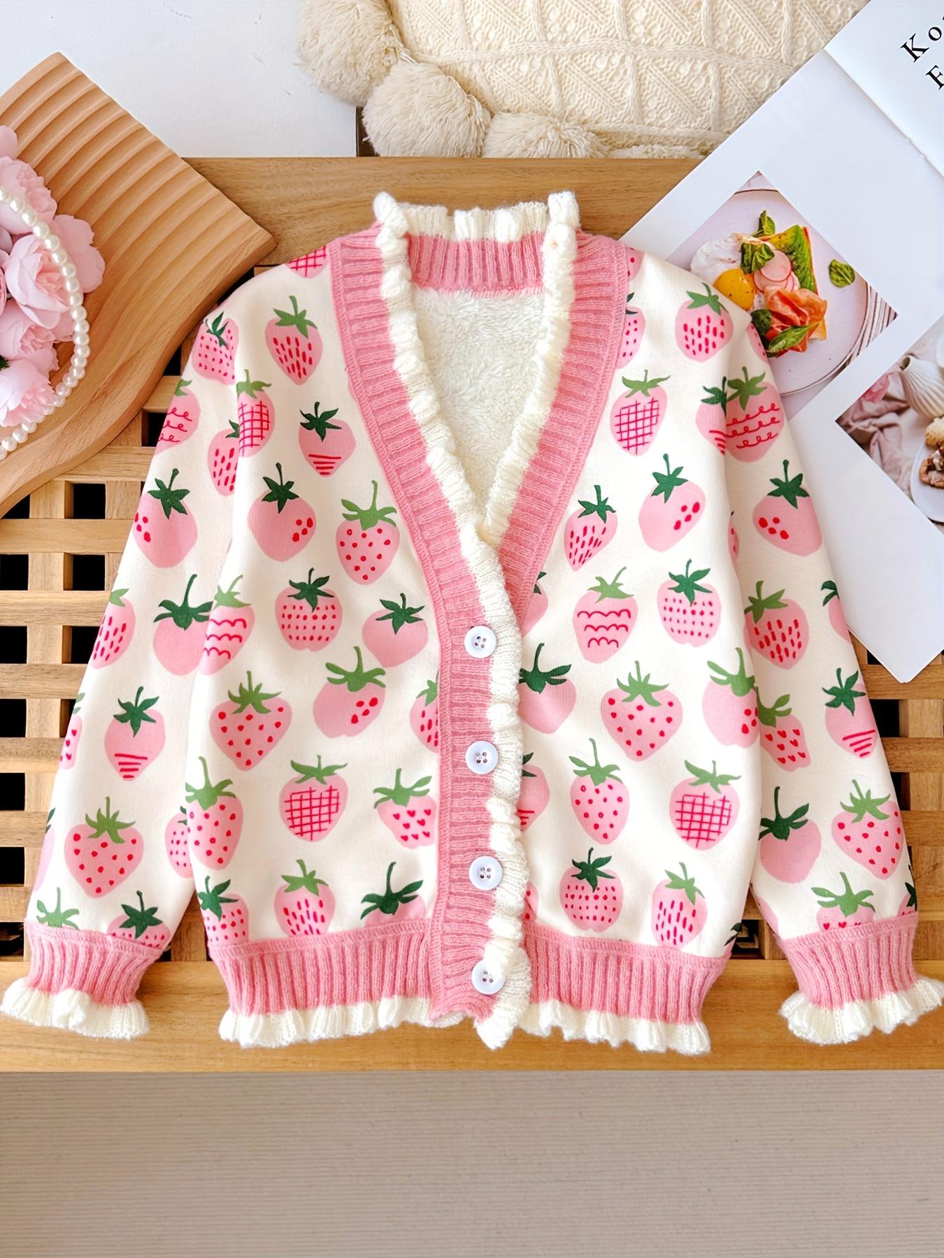 Кардиган для девочек, осенняя новинка, детская модная вязаная одежда, детская весенне-осенняя куртка в клубничном стиле 140
Кардиган для девочек, осенняя новинка, детская модная вязаная одежда, детская весенне-осенняя куртка в клубничном стиле 140