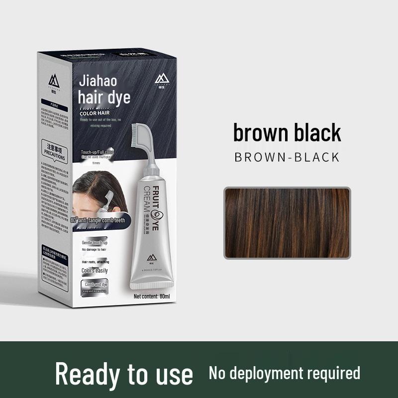 Peroxide-Free One-Step Hair Dye: Plant-Based Color with Comb Applicator, Blackens Hair in One Use, Fade-Resistant, No Mixing Needed. 80ml
Peroxide-Free One-Step Hair Dye: Plant-Based Color with Comb Applicator, Blackens Hair in One Use, Fade-Resistant, No Mixing Needed. 80ml
