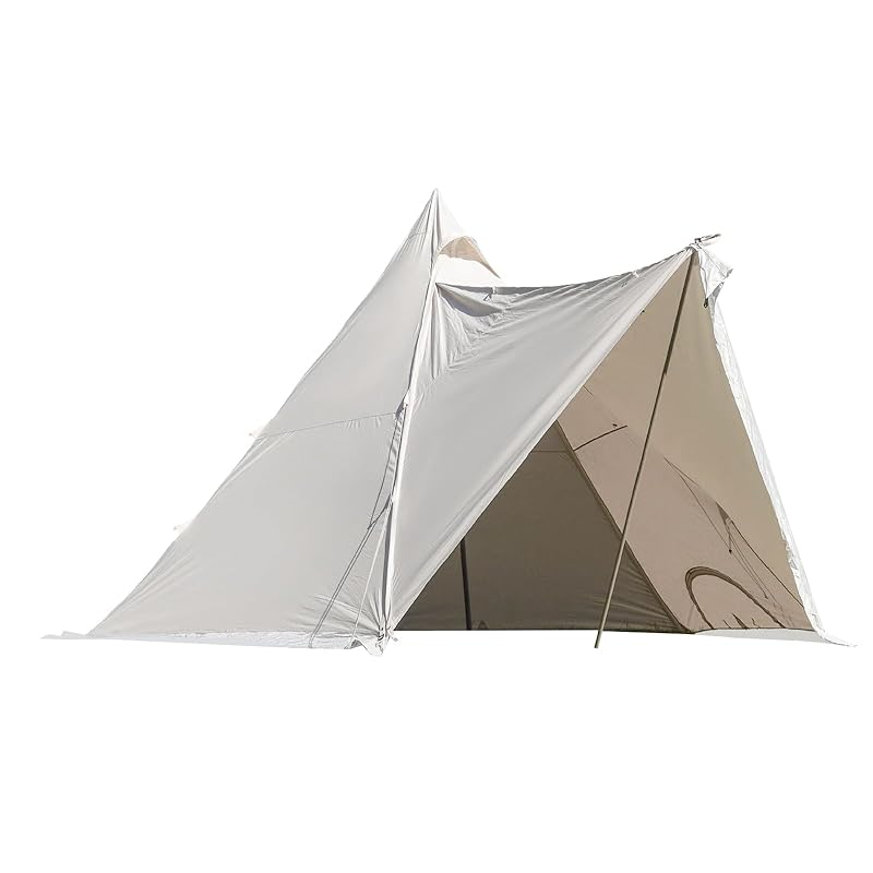 DRASOUL pentagonal indian tent awning ventilation ventilation Various setup methods waterproof with mesh one pole tent For 3~4 people (ivory white)
DRASOUL pentagonal indian tent awning ventilation ventilation Various setup methods waterproof with mesh one pole tent For 3~4 people (ivory white)