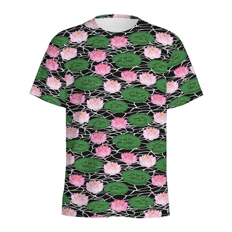 Summer Men Plant Lotus Print T-Shirt Fashion Casual Wide Round Neck Short Sleeve Large Size Breathable Loose Comfortable Top 6XL
Summer Men Plant Lotus Print T-Shirt Fashion Casual Wide Round Neck Short Sleeve Large Size Breathable Loose Comfortable Top 6XL