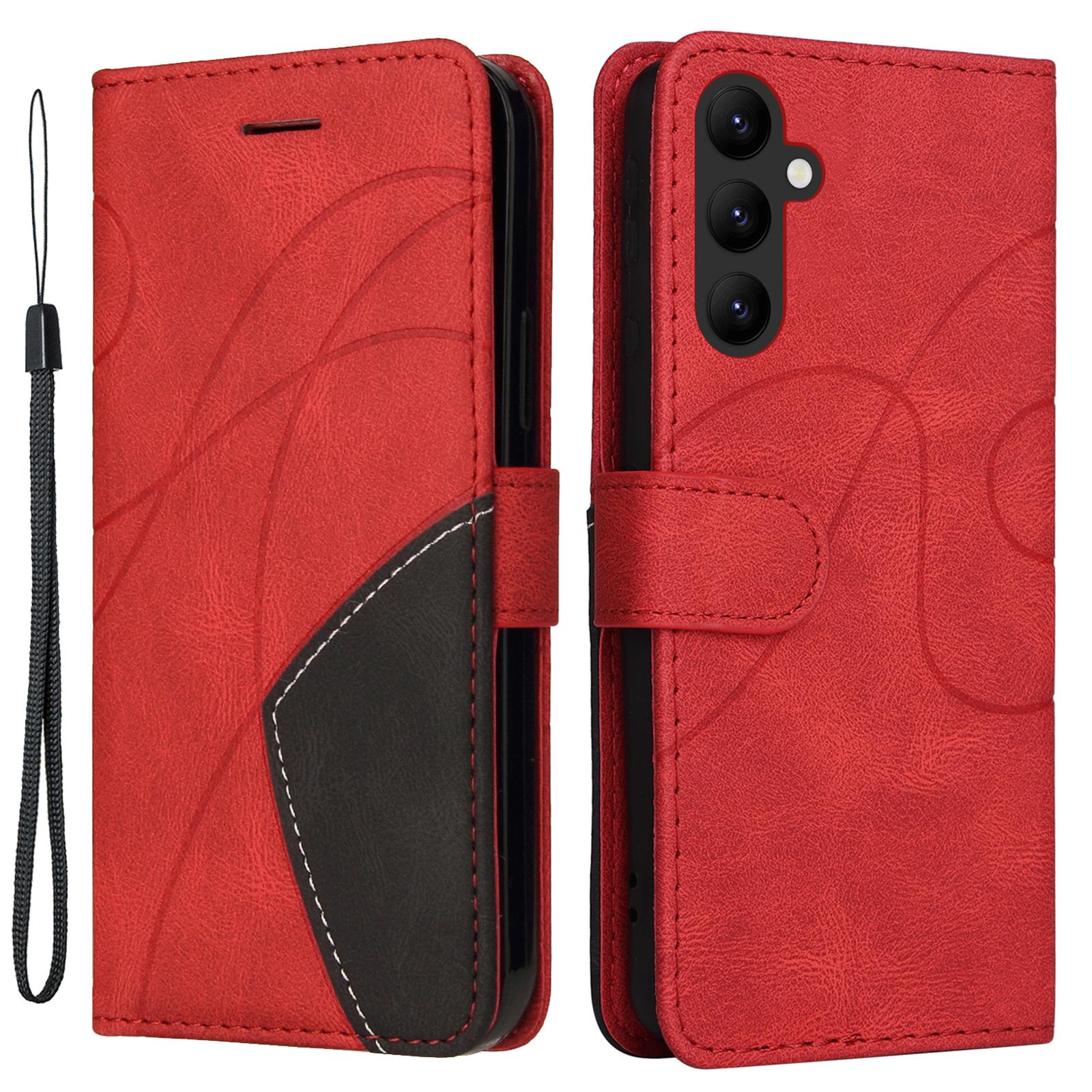 For Samsung Galaxy A25 5G (Global) (161.0 x 76.5 x 8.3mm) Leather Case Wallet Stand Color Splicing Phone Cover Red
For Samsung Galaxy A25 5G (Global) (161.0 x 76.5 x 8.3mm) Leather Case Wallet Stand Color Splicing Phone Cover Red