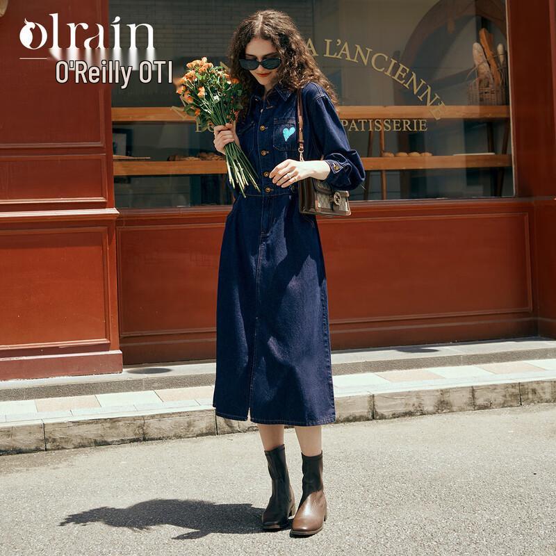 Olrain Джинсовое платье А-силуэта с завышенной талией L
Olrain Джинсовое платье А-силуэта с завышенной талией L