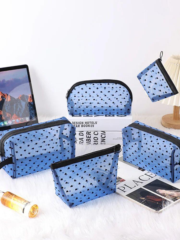 1Pcs Fashion Clear Mesh Cosmetic Bag Women Heart Mini Makeup Lipsticks Storage Pouch Poratble Travel Toiletry Zipper Bag 12x3x8.5cm синий
1Pcs Fashion Clear Mesh Cosmetic Bag Women Heart Mini Makeup Lipsticks Storage Pouch Poratble Travel Toiletry Zipper Bag 12x3x8.5cm синий
