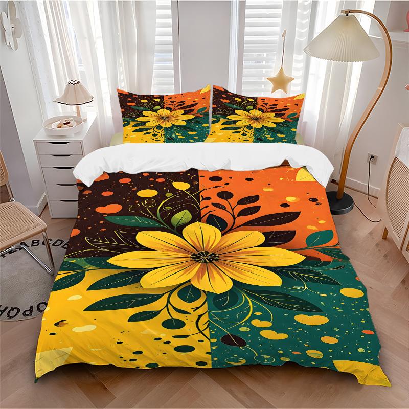 3pc Floral Vibrant Cover Set - 1 Quilt Cover + 2 Pillowcases, All Seasons Bedroom Setting, Perfect for Home020 135x200cm
3pc Floral Vibrant Cover Set - 1 Quilt Cover + 2 Pillowcases, All Seasons Bedroom Setting, Perfect for Home020 135x200cm