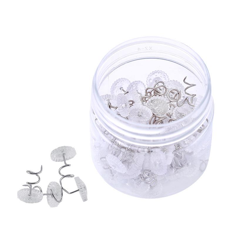 50/100pcs Transparent Twist Nail Pins For Sofa Sheet Plastic Head Pin Screw Fastening Safety Buckle For Fixed Blankets
50/100pcs Transparent Twist Nail Pins For Sofa Sheet Plastic Head Pin Screw Fastening Safety Buckle For Fixed Blankets