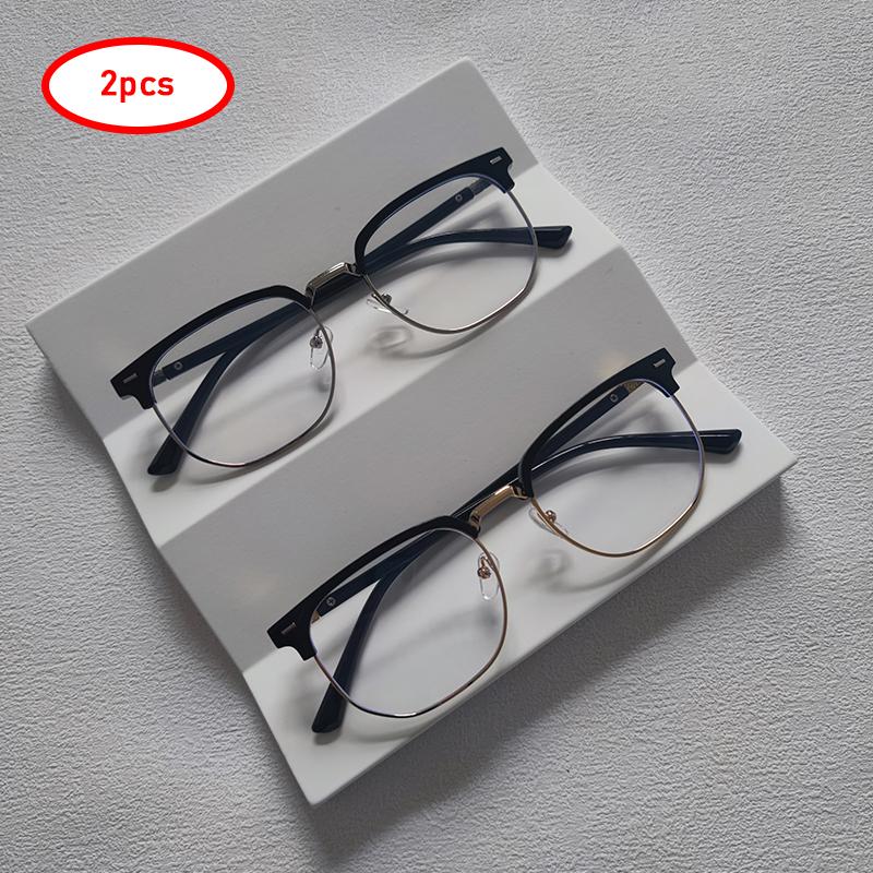 2pcs/Set Anti Blue Light Blocking Glasses For Men Women Fashion Semi Rimless Computer Eyewear Trendy Office Outdoor Accessory
2pcs/Set Anti Blue Light Blocking Glasses For Men Women Fashion Semi Rimless Computer Eyewear Trendy Office Outdoor Accessory