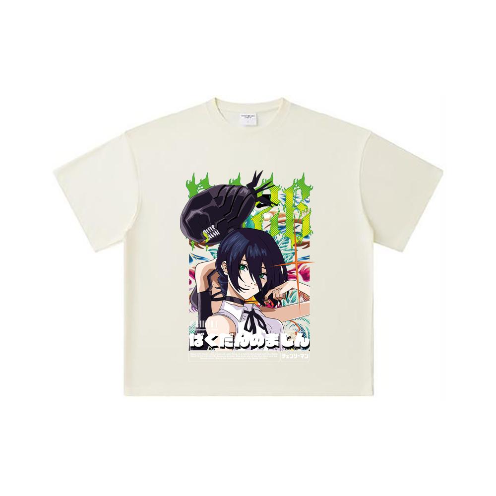 260 GSM Double Yarn 32 Count 100% Cotton Chainsaw Man V54 Reze Print Unisex Heavy Cotton T Shirt S
260 GSM Double Yarn 32 Count 100% Cotton Chainsaw Man V54 Reze Print Unisex Heavy Cotton T Shirt S
