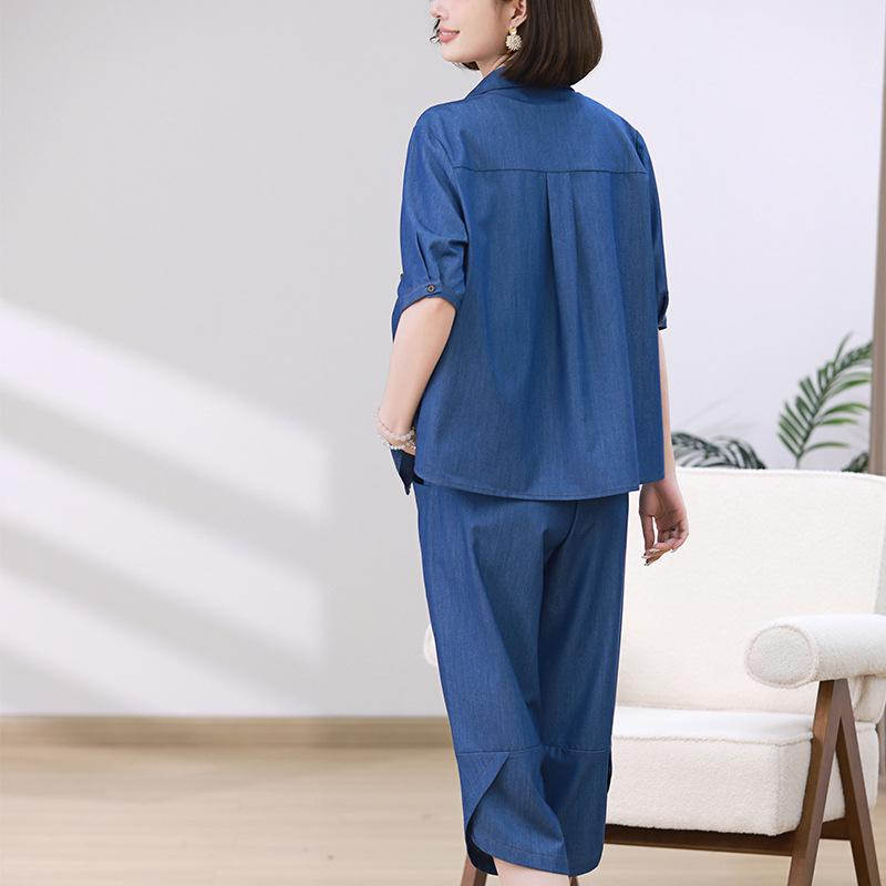 Summer Fashion Plus Size Two-Piece Set for Middle-aged and Elderly Women - Loose Fit Short-Sleeved Outfit Medium
Summer Fashion Plus Size Two-Piece Set for Middle-aged and Elderly Women - Loose Fit Short-Sleeved Outfit Medium