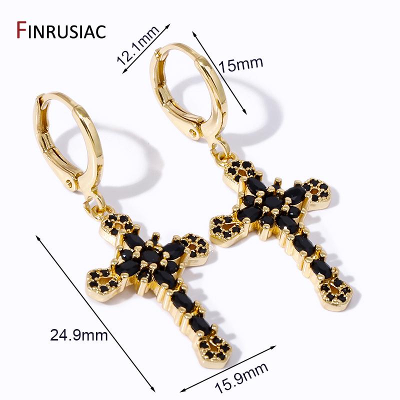 New Fashion Zircon Cross Drop Earrings For Women Brass Pendant Clip Hoop Drop Earrings Huggies Piercing Jewelry 1 pair
New Fashion Zircon Cross Drop Earrings For Women Brass Pendant Clip Hoop Drop Earrings Huggies Piercing Jewelry 1 pair