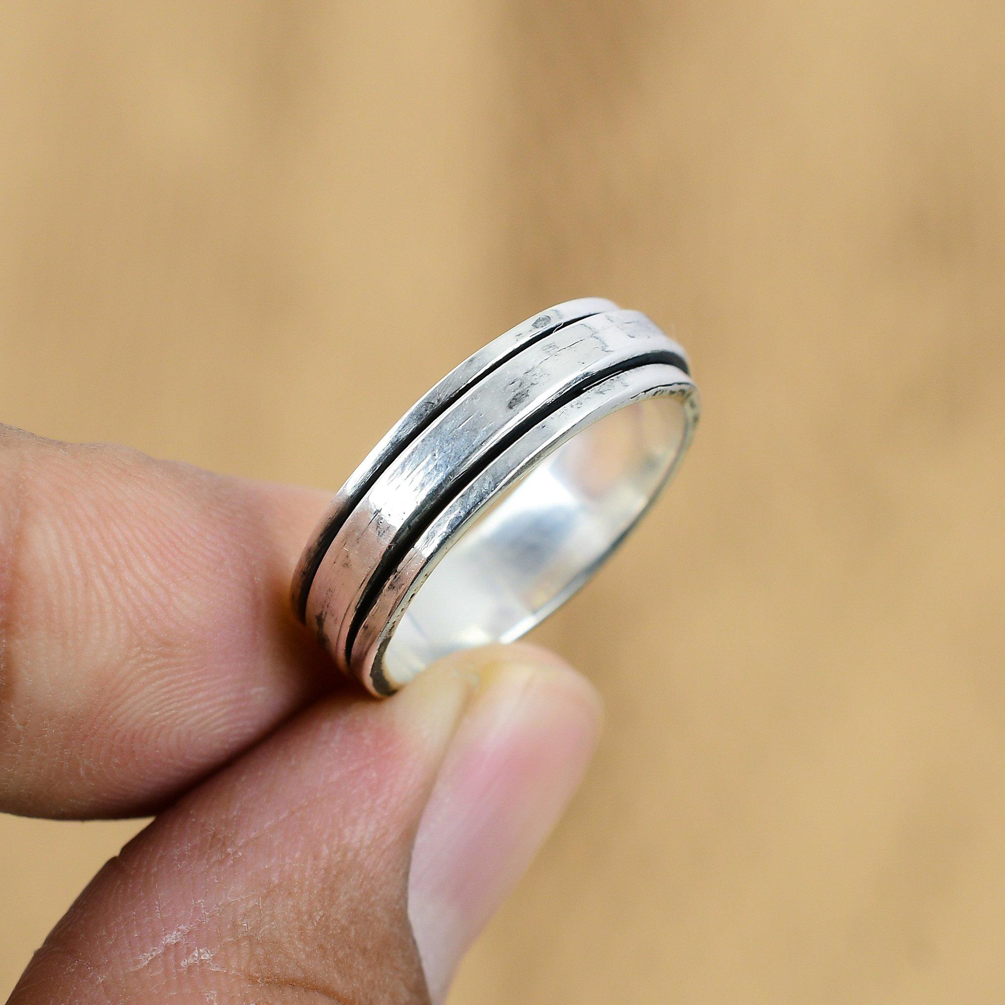 Wedding Gift For Her 925 Silver Natural No Stone Gemstone Spinner Ring Size 9 No
Wedding Gift For Her 925 Silver Natural No Stone Gemstone Spinner Ring Size 9 No