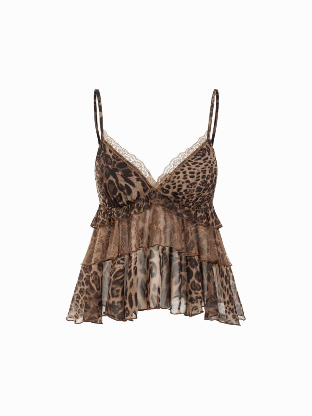 Spicy Leopard Print Lace Camisole: V-neck Ruffle Tank Top for Inner or Outer Wear. Extra Small леопард друку кольору
Spicy Leopard Print Lace Camisole: V-neck Ruffle Tank Top for Inner or Outer Wear. Extra Small леопард друку кольору