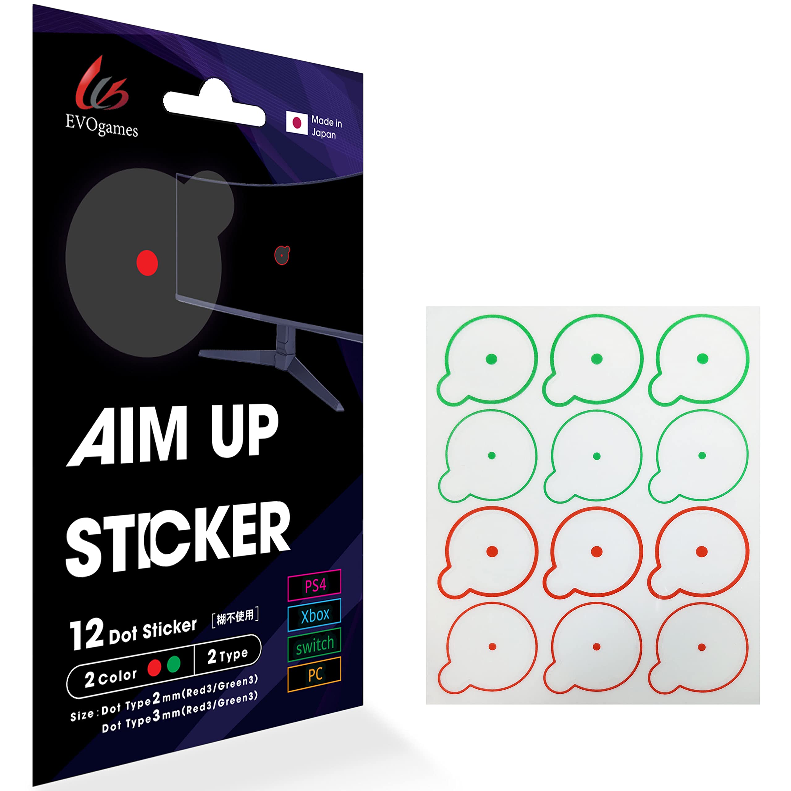EVOgames Aim Up Made in Set of 4 12 FPS Target Always Aim Aiming No FPS For PS5 PS4 Switch Xbox PC Games Stickers, Japan, Types, Pieces, Stickers,
EVOgames Aim Up Made in Set of 4 12 FPS Target Always Aim Aiming No FPS For PS5 PS4 Switch Xbox PC Games Stickers, Japan, Types, Pieces, Stickers,
