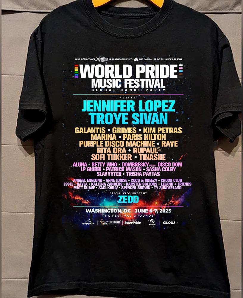 NEW World Pride Music Festival 2025 T Shirt Black S-5XL Gift Fan BT766 Unisex T-Shirt XXXXL
NEW World Pride Music Festival 2025 T Shirt Black S-5XL Gift Fan BT766 Unisex T-Shirt XXXXL