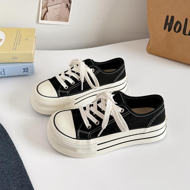 Women s Platform Canvas Sneakers Thick Sole Lace-Up Casual Daily Skate Shoes 40 чёрный
Women s Platform Canvas Sneakers Thick Sole Lace-Up Casual Daily Skate Shoes 40 чёрный