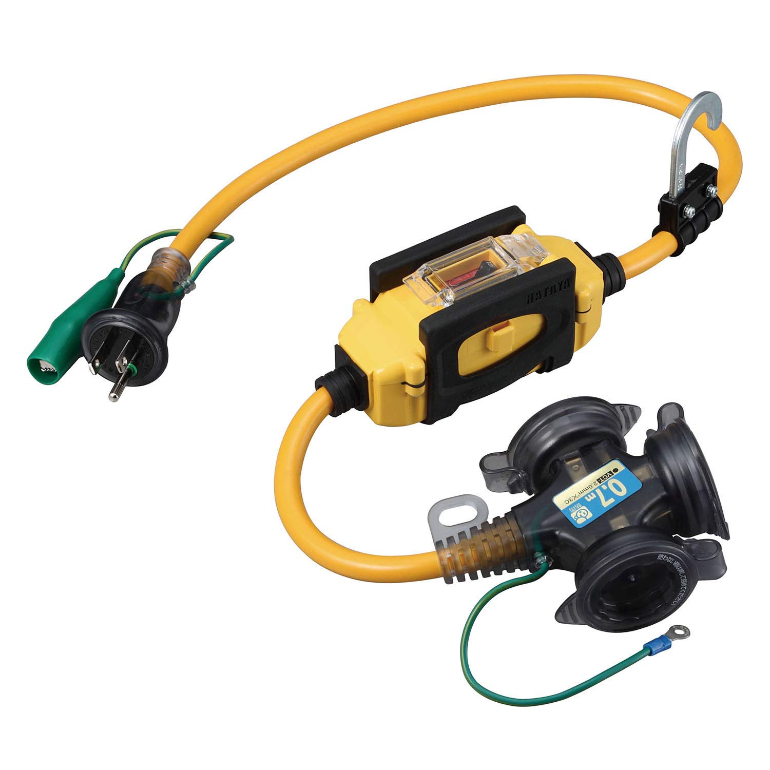 HATAYA BFX extension cord with earth leakage overload short circuit protection 2P grounded 3 outlet 0.7m BFX-013KC жовтий
HATAYA BFX extension cord with earth leakage overload short circuit protection 2P grounded 3 outlet 0.7m BFX-013KC жовтий
