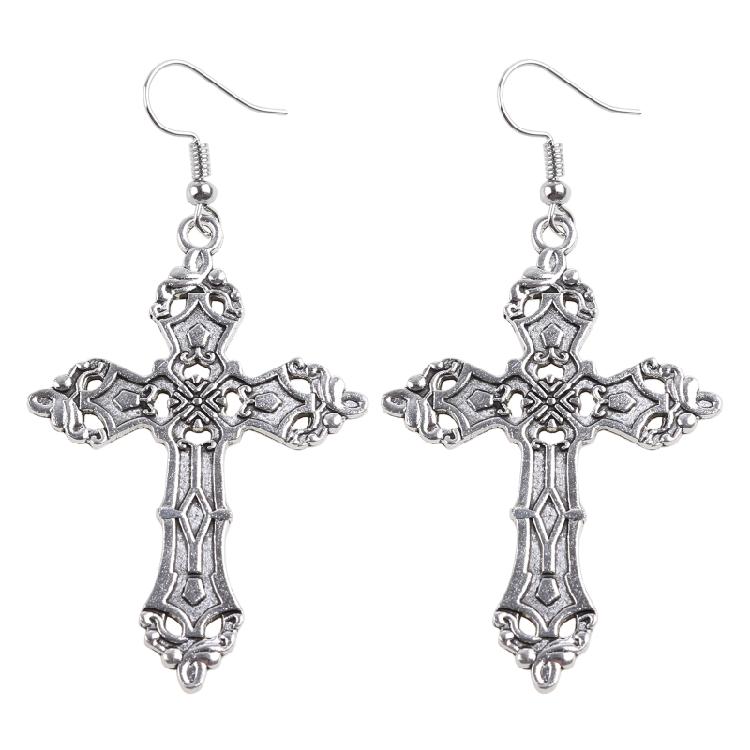 Gothic Zinc Alloy Dangle Drop Earring Jesus Cross Metal Earrings Fashion Pendant 1
Gothic Zinc Alloy Dangle Drop Earring Jesus Cross Metal Earrings Fashion Pendant 1