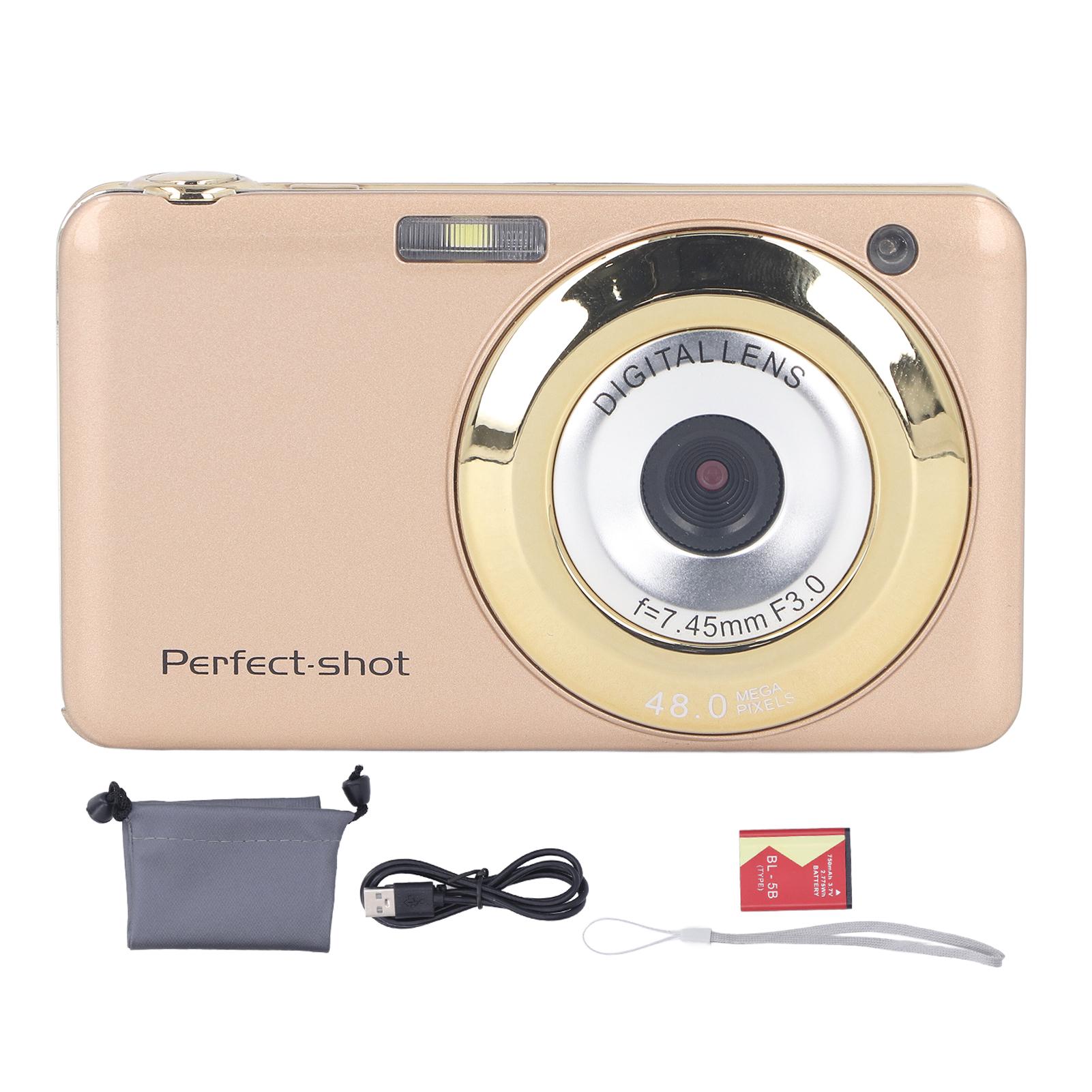 Digital Camera 2.7in 48MP 8X Digital Zoom USB Anti Shake 750mAh Compact Vlogging Camera for Teens золотий
Digital Camera 2.7in 48MP 8X Digital Zoom USB Anti Shake 750mAh Compact Vlogging Camera for Teens золотий