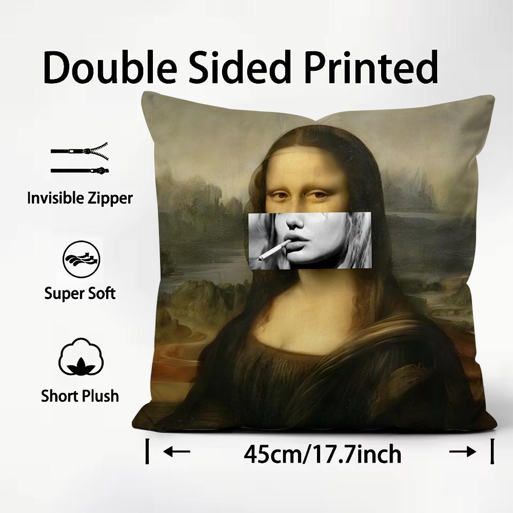 Mona Lisa Art Cushion Cover Plush Fabric Soft DoubleSided Printed Sofa Warm Winter Home Child Gift Pillow Case 30x30cm
Mona Lisa Art Cushion Cover Plush Fabric Soft DoubleSided Printed Sofa Warm Winter Home Child Gift Pillow Case 30x30cm