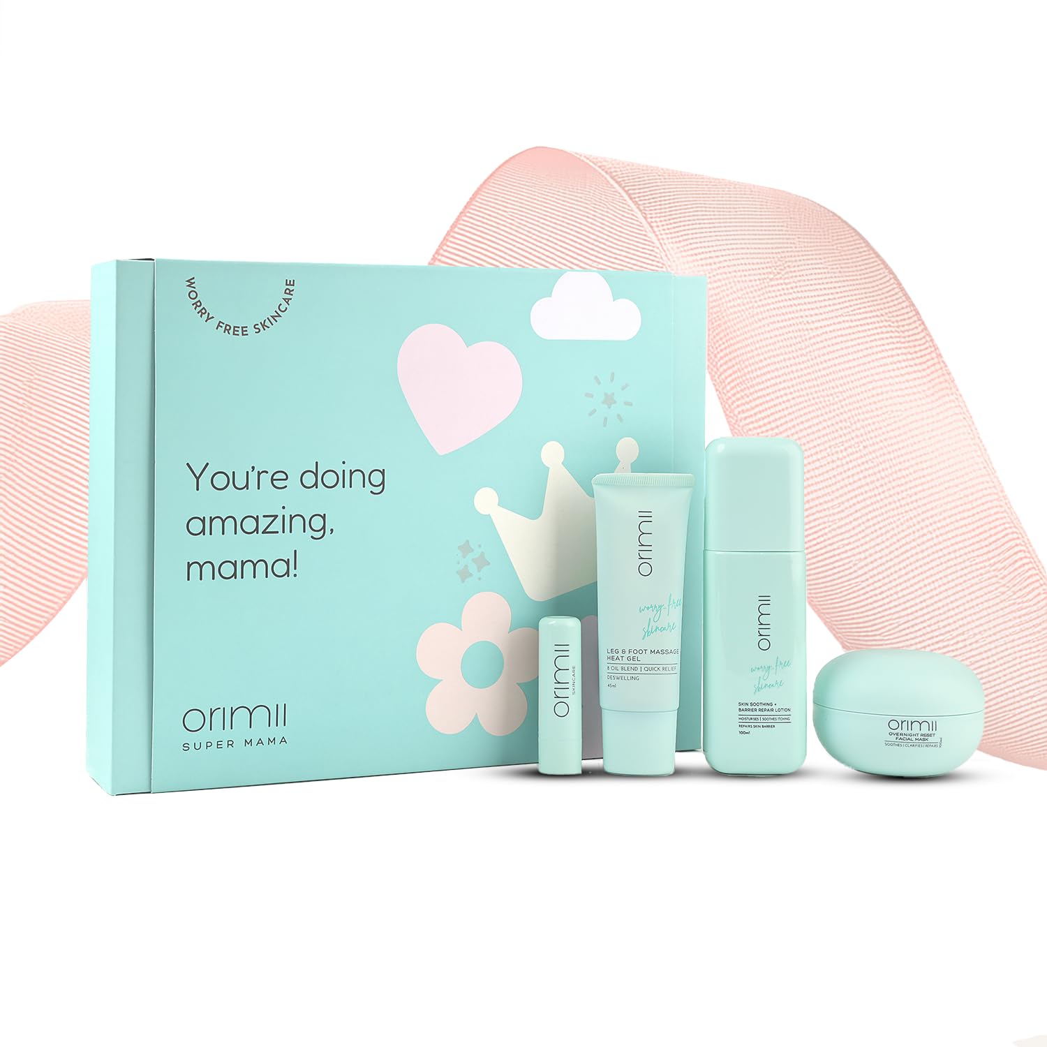 Orimii Вы делаете потрясающий уход за собой во время беременности Подарочная коробка 900 г с гелем для снятия усталости ног, лосьоном, бальзамом для губ и маской для лица для будущих мам
Orimii Вы делаете потрясающий уход за собой во время беременности Подарочная коробка 900 г с гелем для снятия усталости ног, лосьоном, бальзамом для губ и маской для лица для будущих мам