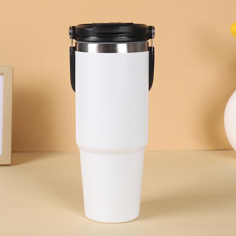 Handheld car cup, 304 stainless steel vacuum cup, Outdoor portable large capacity ice cream cup, Smart coffee cup, 30oz/900ml 801-900ml білий
Handheld car cup, 304 stainless steel vacuum cup, Outdoor portable large capacity ice cream cup, Smart coffee cup, 30oz/900ml 801-900ml білий