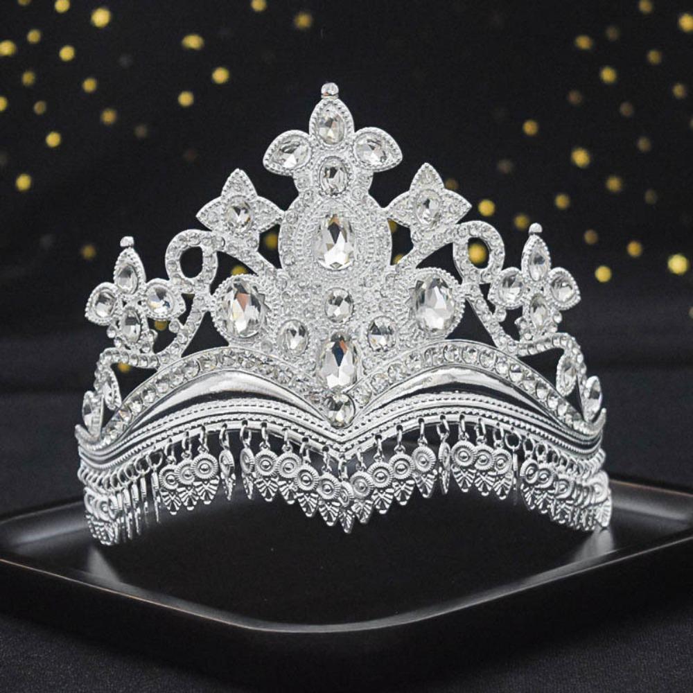 Gold Princess Hair Tiara Metal Rhinestone Crown Elegant Ethnic Dance Crown Wedding Style 3
Gold Princess Hair Tiara Metal Rhinestone Crown Elegant Ethnic Dance Crown Wedding Style 3