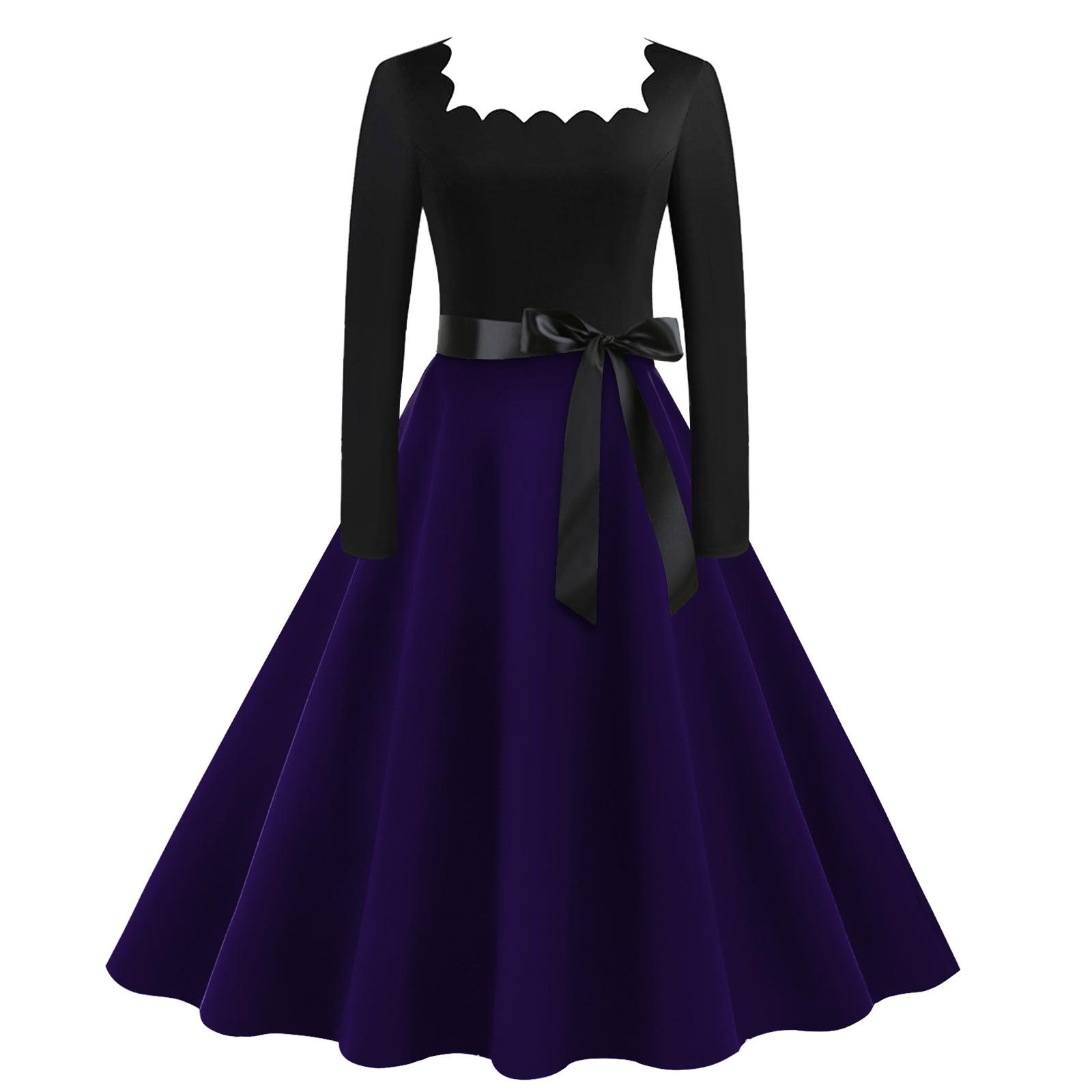 Ladies Casual Fashion Color Square Collar Vintage Dress M фіолетовий
Ladies Casual Fashion Color Square Collar Vintage Dress M фіолетовий