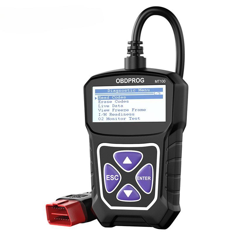 Сканер MT100 OBD2, считыватель кодов двигателя, стирание кодов неисправностей, многоязычный русский автомобильный диагностический инструмент
Сканер MT100 OBD2, считыватель кодов двигателя, стирание кодов неисправностей, многоязычный русский автомобильный диагностический инструмент