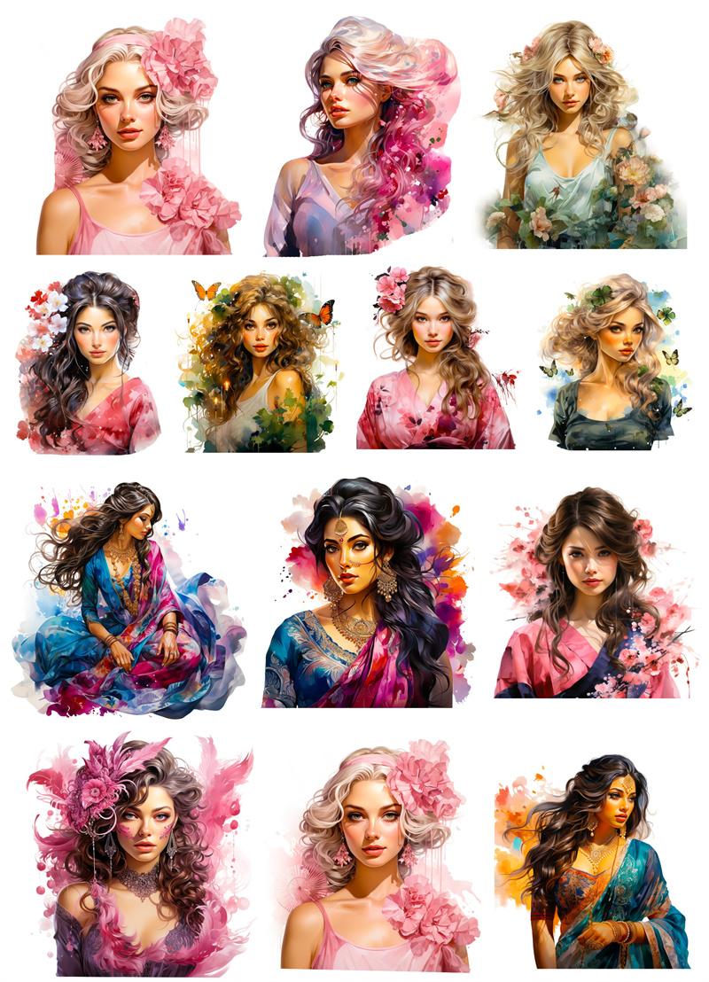 Watercolor exotic beauty Stickers: Sweet and Cute Characters for Journaling, Scrapbooking and DIY Crafts stationary planner білий
Watercolor exotic beauty Stickers: Sweet and Cute Characters for Journaling, Scrapbooking and DIY Crafts stationary planner білий