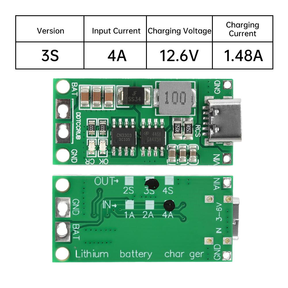 2S/3S/4S 1A 2A 4A Type-C To 8.4V 12.6V 16.8V Step-Up Boost LiPo Polymer Li-Ion Charger DC 36V 18650 Lithium Battery
2S/3S/4S 1A 2A 4A Type-C To 8.4V 12.6V 16.8V Step-Up Boost LiPo Polymer Li-Ion Charger DC 36V 18650 Lithium Battery