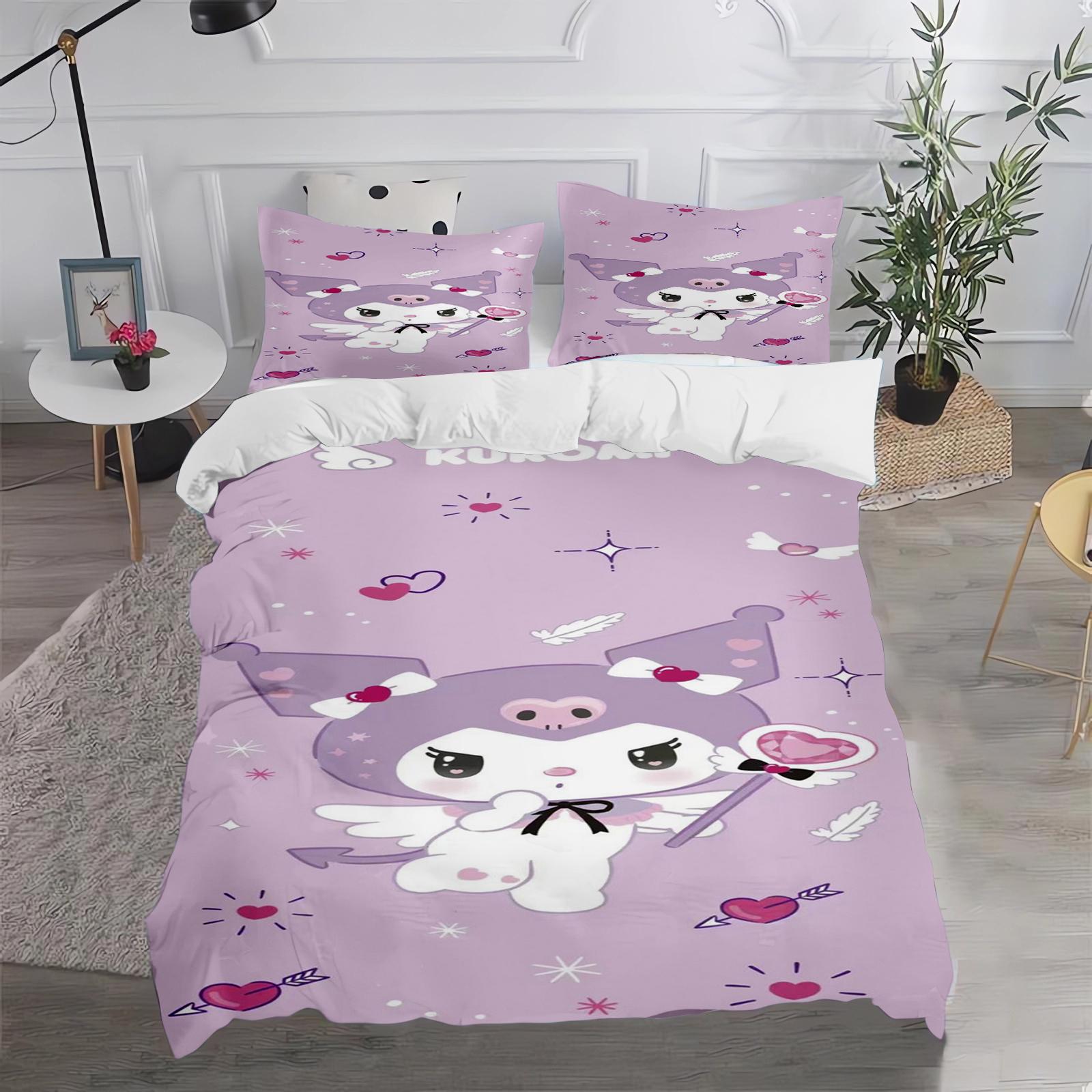 Kuromi Duvet Cover Cute Pillowcase Bedding Set Adult Boy Girl Bedroom Decoration Children Gift Single Double Large Size 135x200cm
Kuromi Duvet Cover Cute Pillowcase Bedding Set Adult Boy Girl Bedroom Decoration Children Gift Single Double Large Size 135x200cm