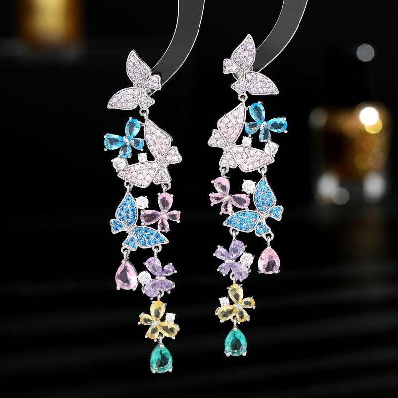 Light luxury high-end butterfly flower earrings s9 super fairy exaggerated long water drop fringed earrings for women
Light luxury high-end butterfly flower earrings s9 super fairy exaggerated long water drop fringed earrings for women