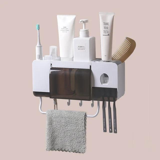 Toothbrush Holder Toothpaste Automatic Dispenser Bathroom Toiletries Storage Rack Clamshell Cup Rack Shelf Towel Bar Hook
Toothbrush Holder Toothpaste Automatic Dispenser Bathroom Toiletries Storage Rack Clamshell Cup Rack Shelf Towel Bar Hook