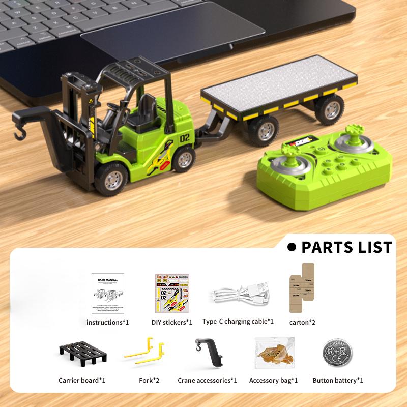1/64 Desktop Mini Alloy Forklift 2.4G Remote Control Rc Forklift Crane 2in1 Tow Plate Engineering Machine Support APP Control зелёный
1/64 Desktop Mini Alloy Forklift 2.4G Remote Control Rc Forklift Crane 2in1 Tow Plate Engineering Machine Support APP Control зелёный