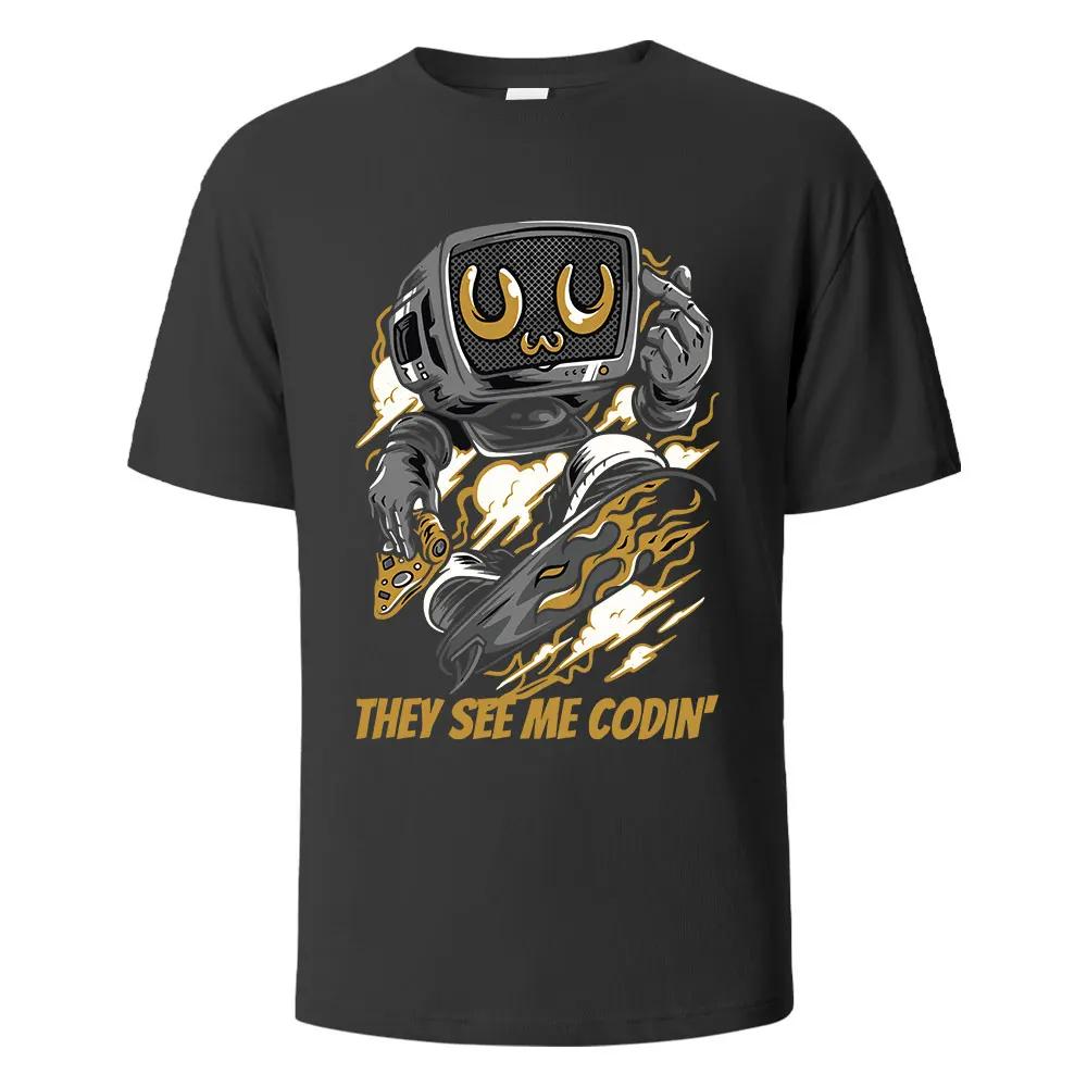 Men s Printed T-Shirt They See Me Codin Funny Graphic 100% Cotton Oversize Shortsleeved Tees For Men Women Summer Fashion Tops XXXXXL жовтий
Men s Printed T-Shirt They See Me Codin Funny Graphic 100% Cotton Oversize Shortsleeved Tees For Men Women Summer Fashion Tops XXXXXL жовтий