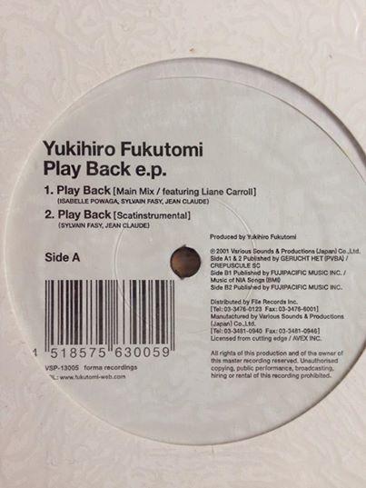 12inch Record YUKIHIRO FUKUTOMI - Play Back EP VSP13005 FORMA 2001 Japan Dance & Electronica Used
12inch Record YUKIHIRO FUKUTOMI - Play Back EP VSP13005 FORMA 2001 Japan Dance & Electronica Used